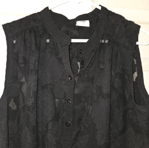 Women's Cabi Elegant Black Lace Sleeveless Top Size L - Picture 3 of 8